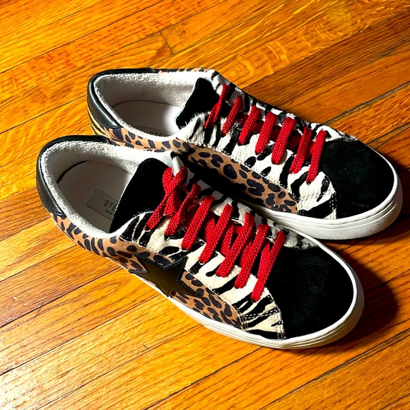 STEVEN New York By Steve Madden leopard and tiger print 8.5 sneakers - Picture 3 of 7